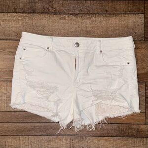 White American Eagle Jean Shorts - Hi-Rise Shortie - Size 18